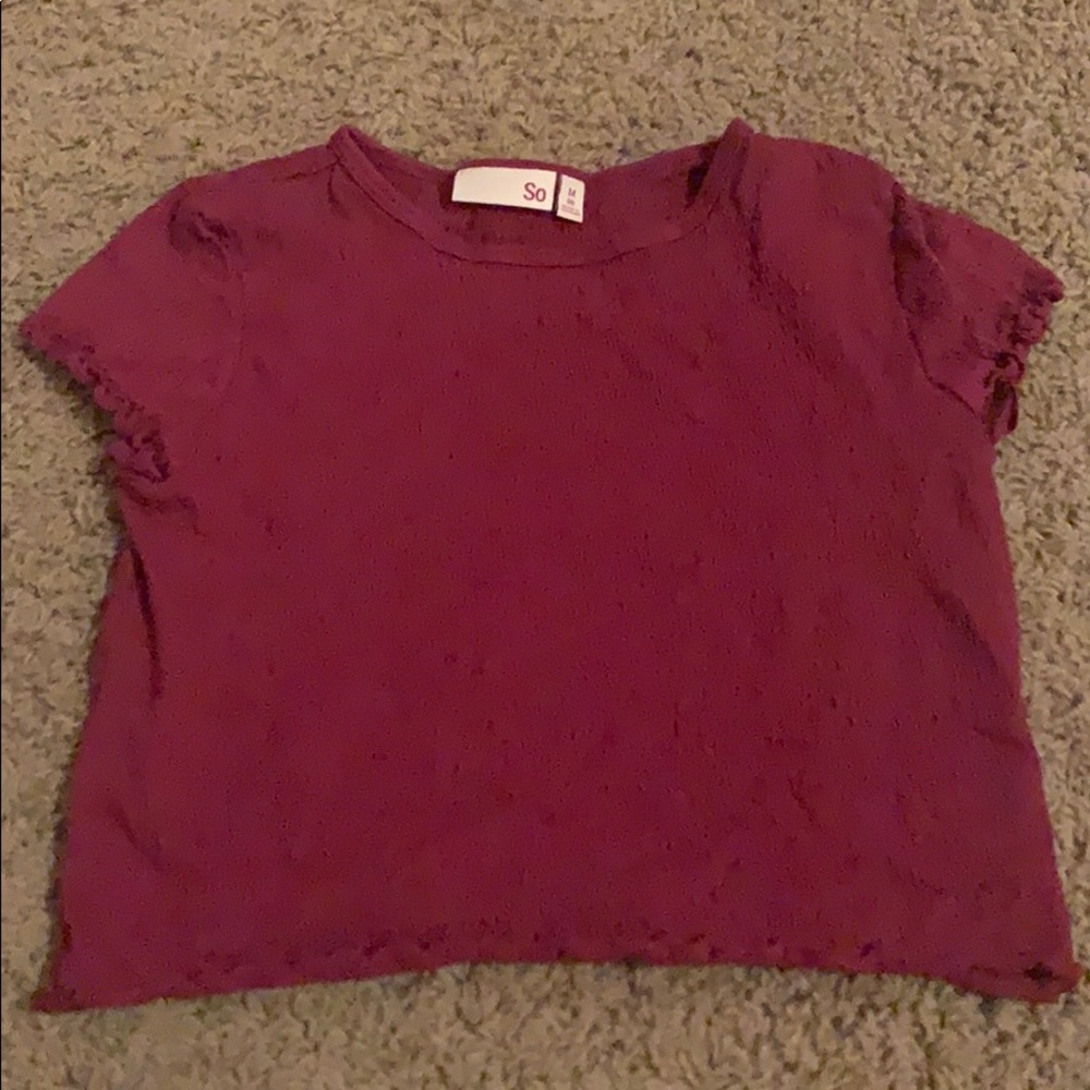 A  girls violet kids T-shirt